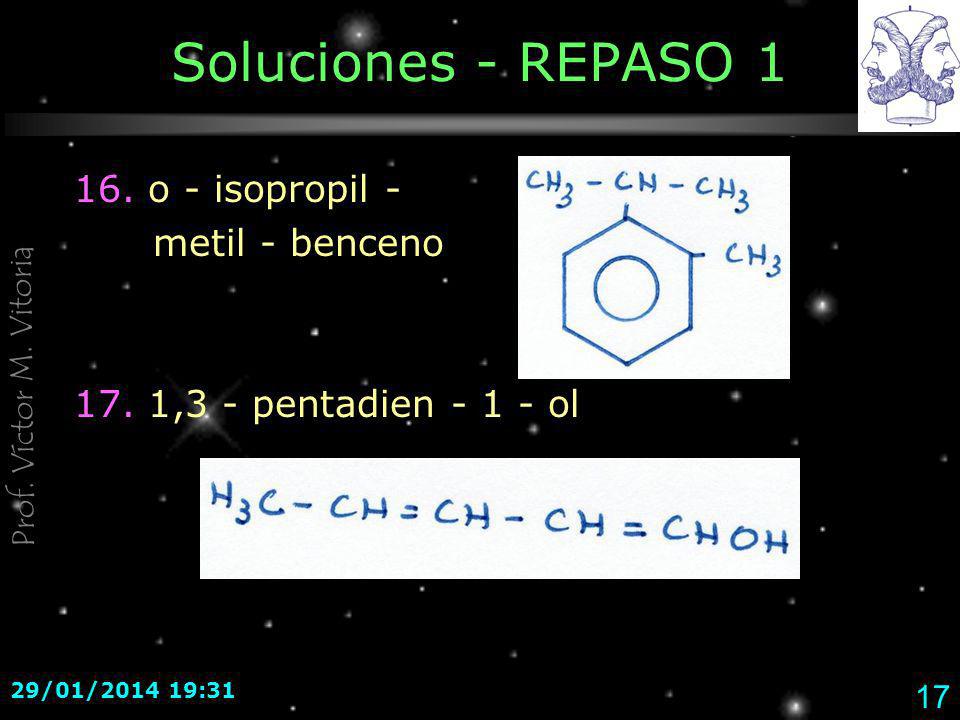 Soluciones - REPASO o - isopropil - metil - benceno