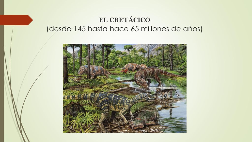 EL CRETÁCICO (desde 145 hasta hace 65 millones de años)