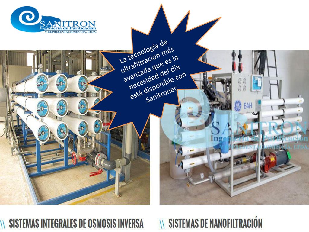 La tecnología de ultrafiltracion más avanzada que es la necesidad del día está disponible con Sanitronec