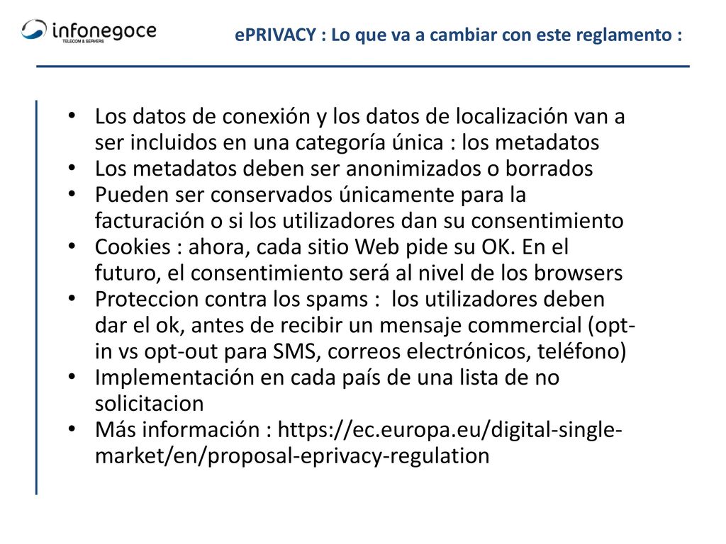 ePRIVACY : Lo que va a cambiar con este reglamento :