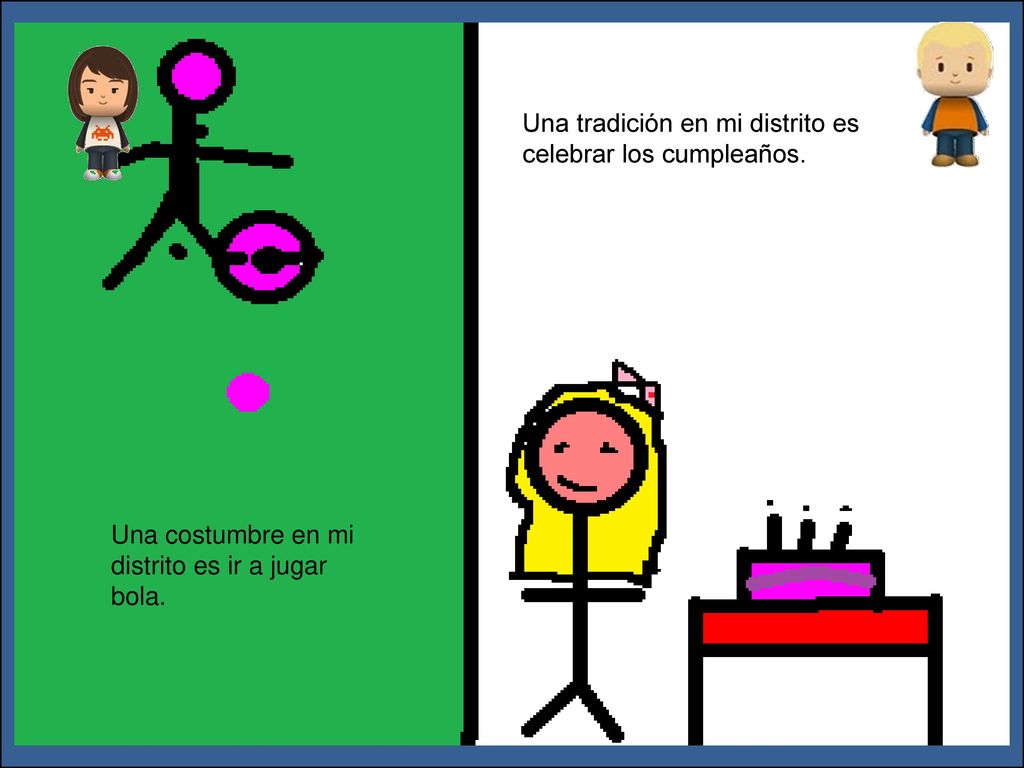 ¿ Una tradición en mi distrito es celebrar los cumpleaños.