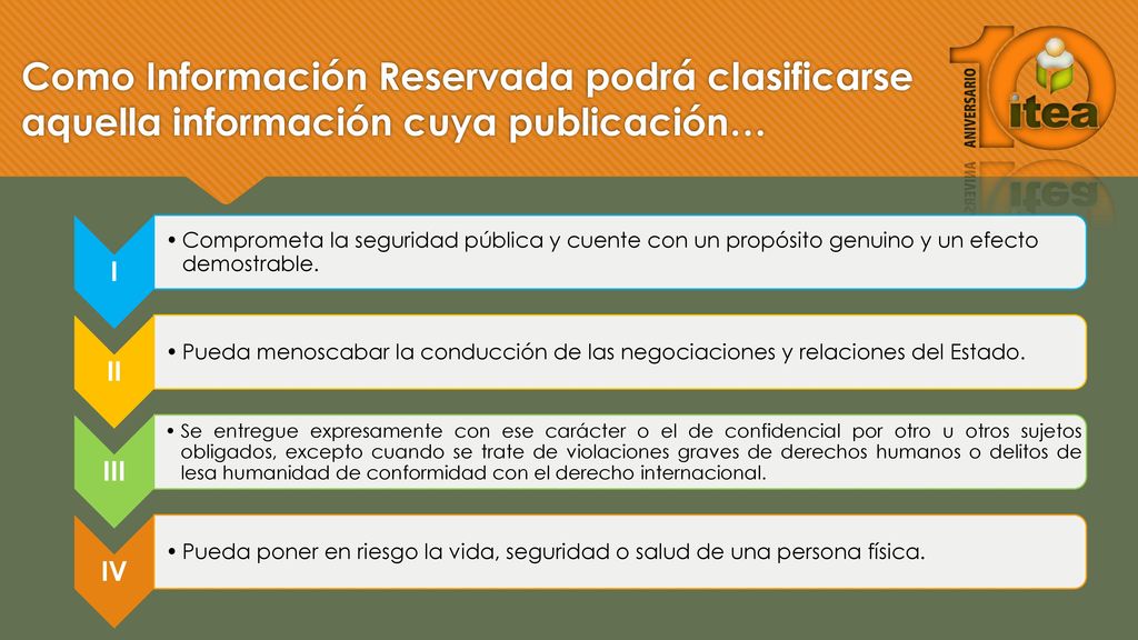 Como Información Reservada podrá clasificarse aquella información cuya publicación…