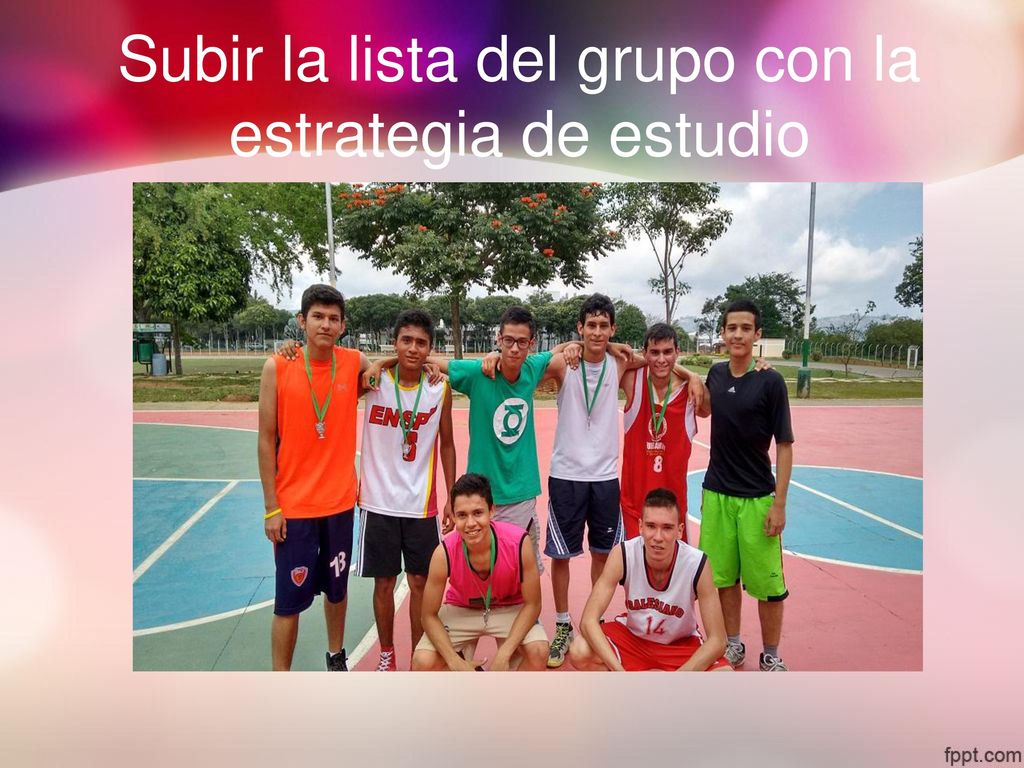 Subir la lista del grupo con la estrategia de estudio