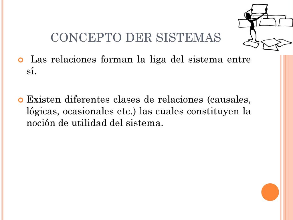 CONCEPTO DER SISTEMAS Las relaciones forman la liga del sistema entre sí.