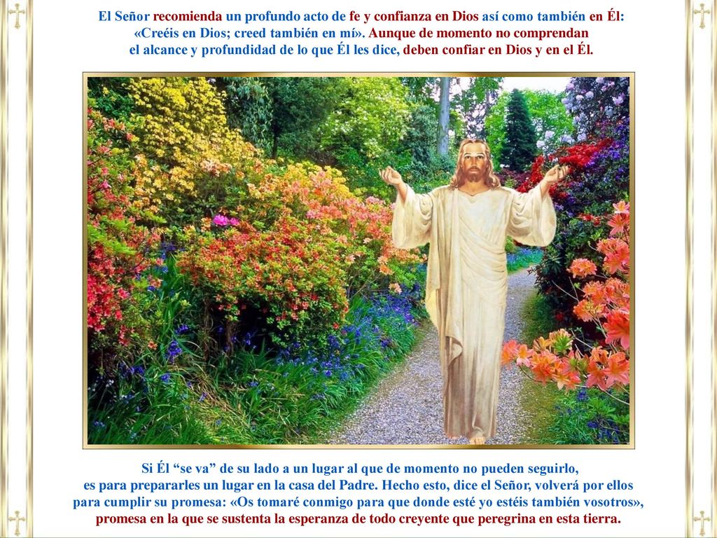«Creéis en Dios; creed también en mí». Aunque de momento no comprendan