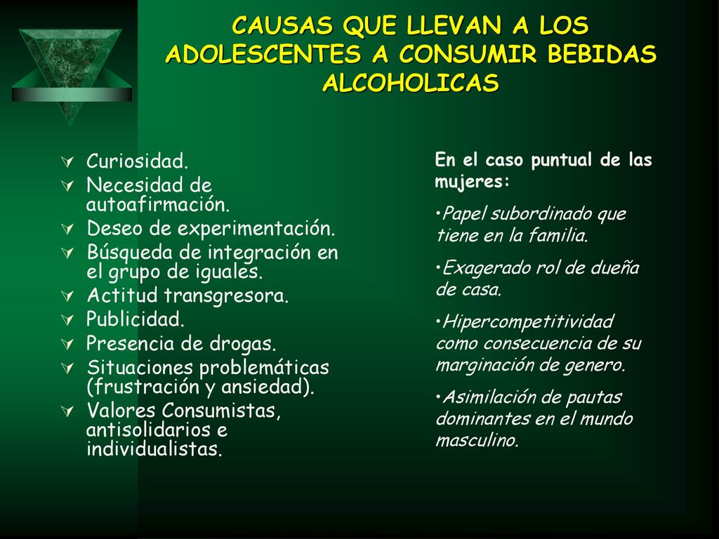 CAUSAS QUE LLEVAN A LOS ADOLESCENTES A CONSUMIR BEBIDAS ALCOHOLICAS