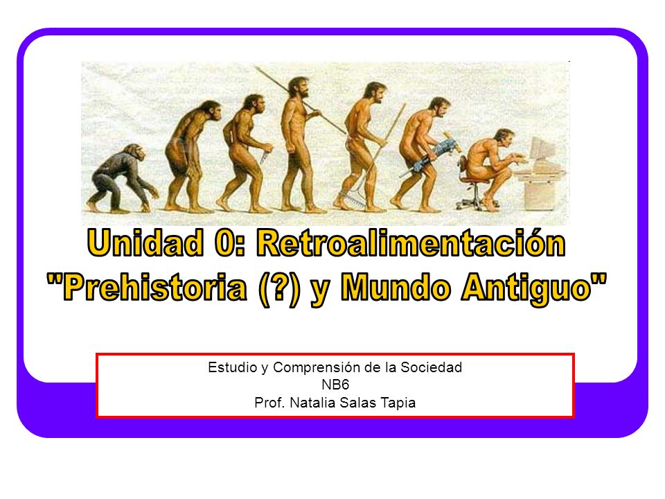 Unidad 0: Retroalimentación Prehistoria ( ) y Mundo Antiguo