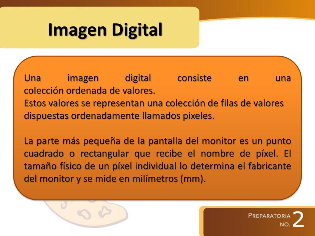 Imagen Digital Una imagen digital consiste en una colección ordenada de valores. Estos valores se representan una colección de filas de valores.