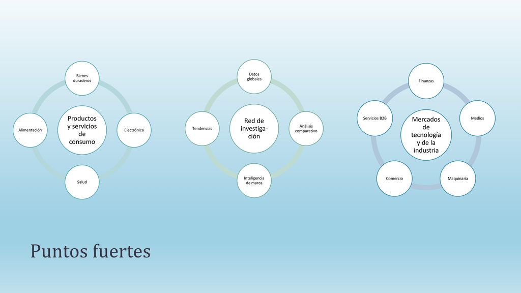 Puntos fuertes Productos y servicios de consumo