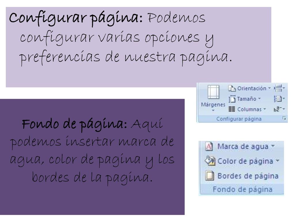 Configurar página: Podemos configurar varias opciones y preferencias de nuestra pagina.
