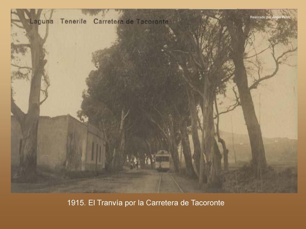 1915. El Tranvía por la Carretera de Tacoronte