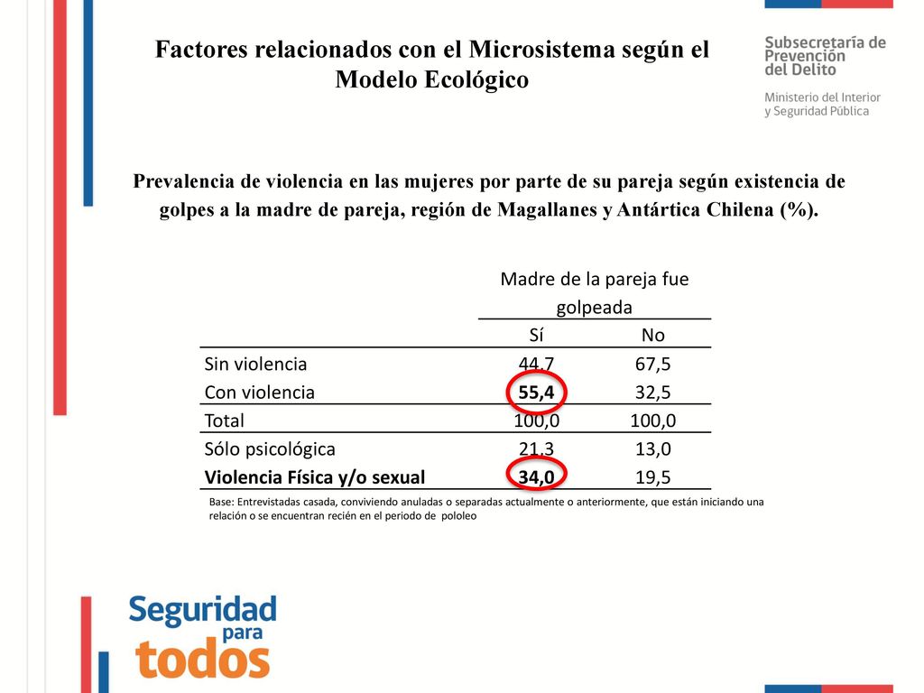 Factores relacionados con el Microsistema según el Modelo Ecológico