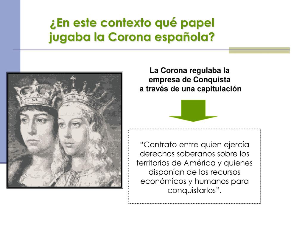 ¿En este contexto qué papel jugaba la Corona española