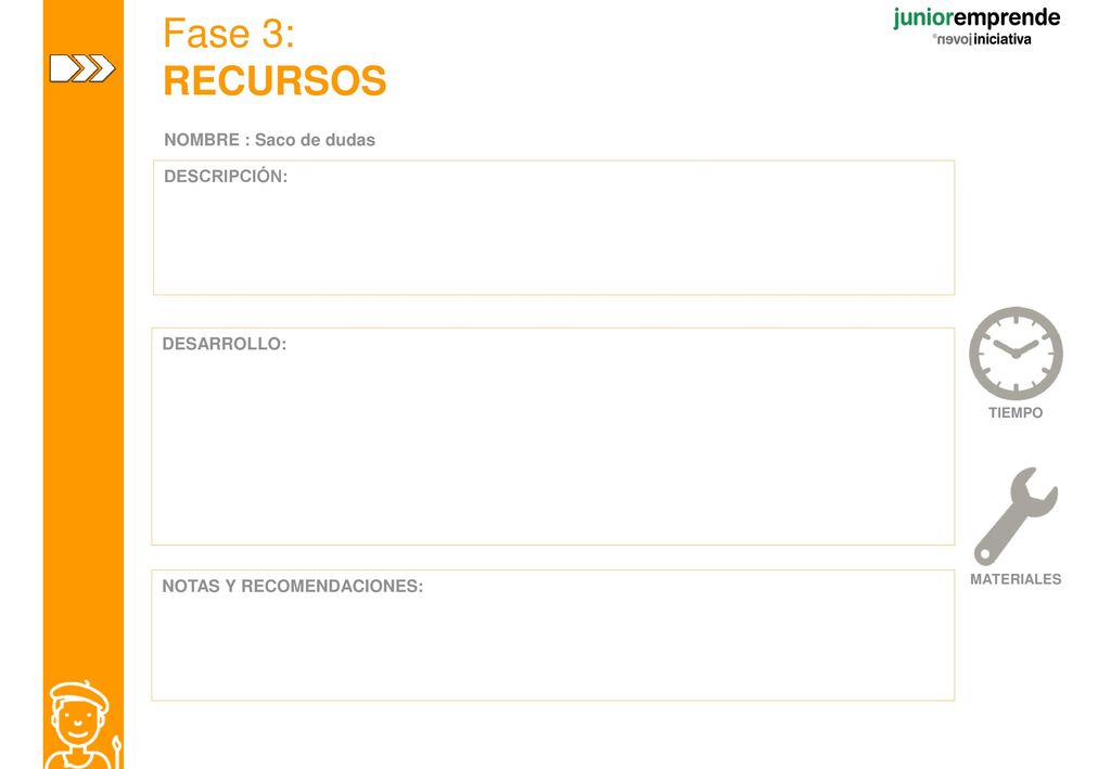 Fase 3: RECURSOS NOMBRE : Saco de dudas DESCRIPCIÓN: DESARROLLO:
