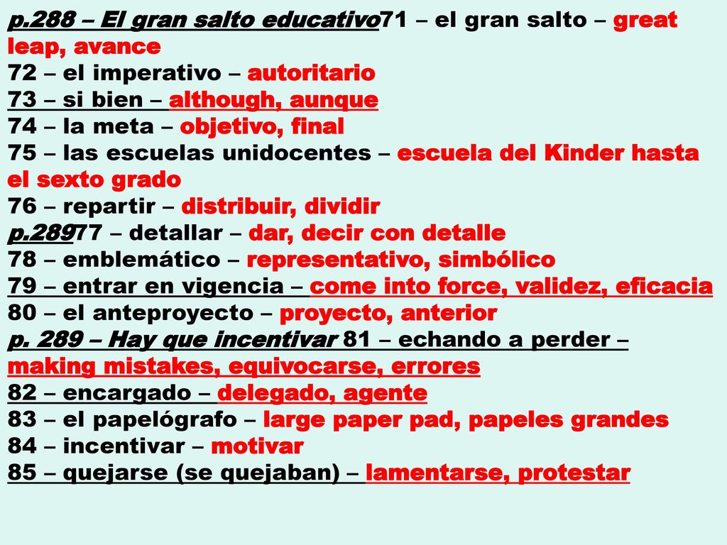 p.288 – El gran salto educativo71 – el gran salto – great leap, avance