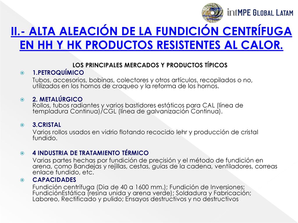 LOS PRINCIPALES MERCADOS Y PRODUCTOS TÍPICOS