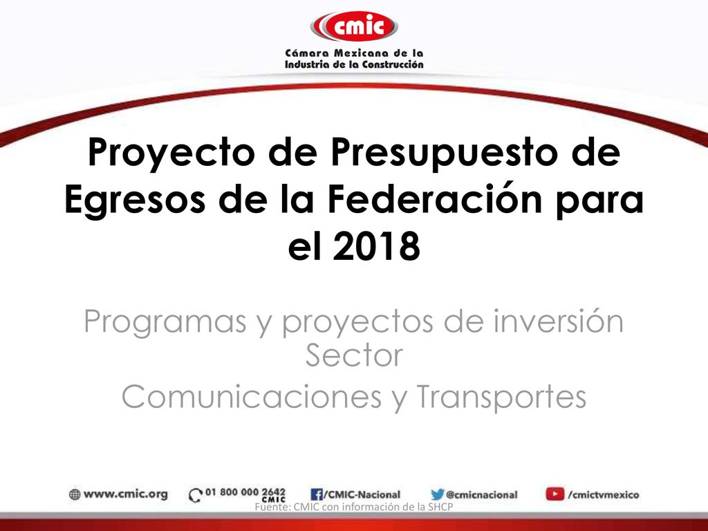 Proyecto de Presupuesto de Egresos de la Federación para el 2018