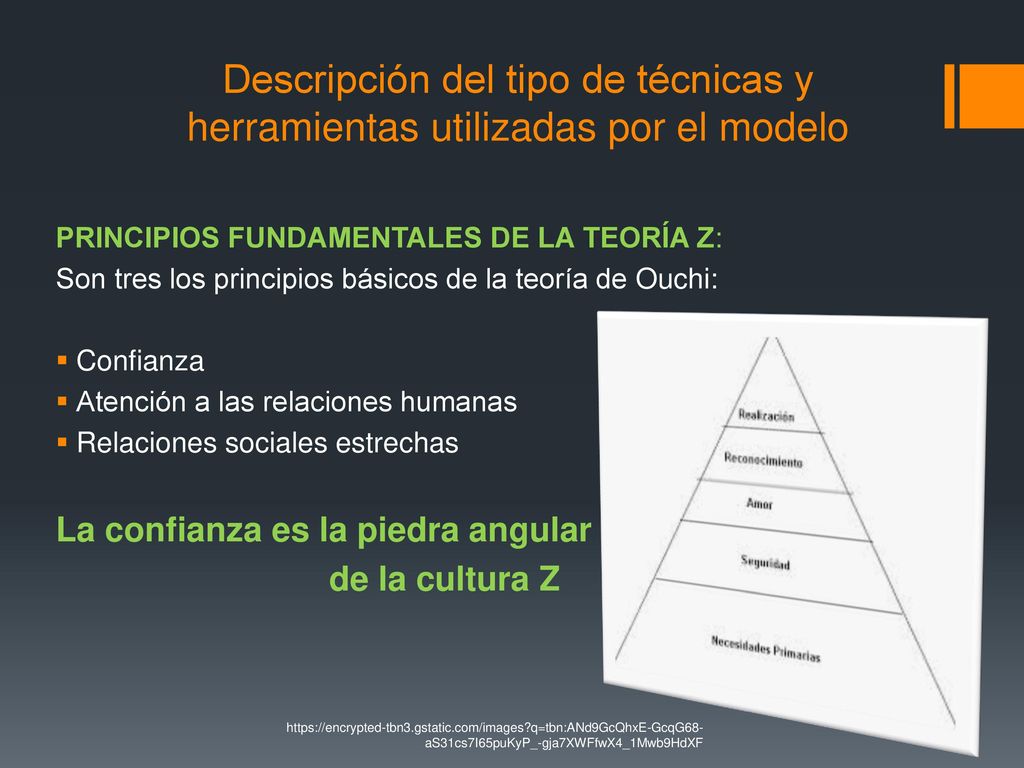 Descripción del tipo de técnicas y herramientas utilizadas por el modelo