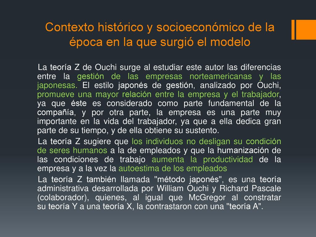 Contexto histórico y socioeconómico de la época en la que surgió el modelo