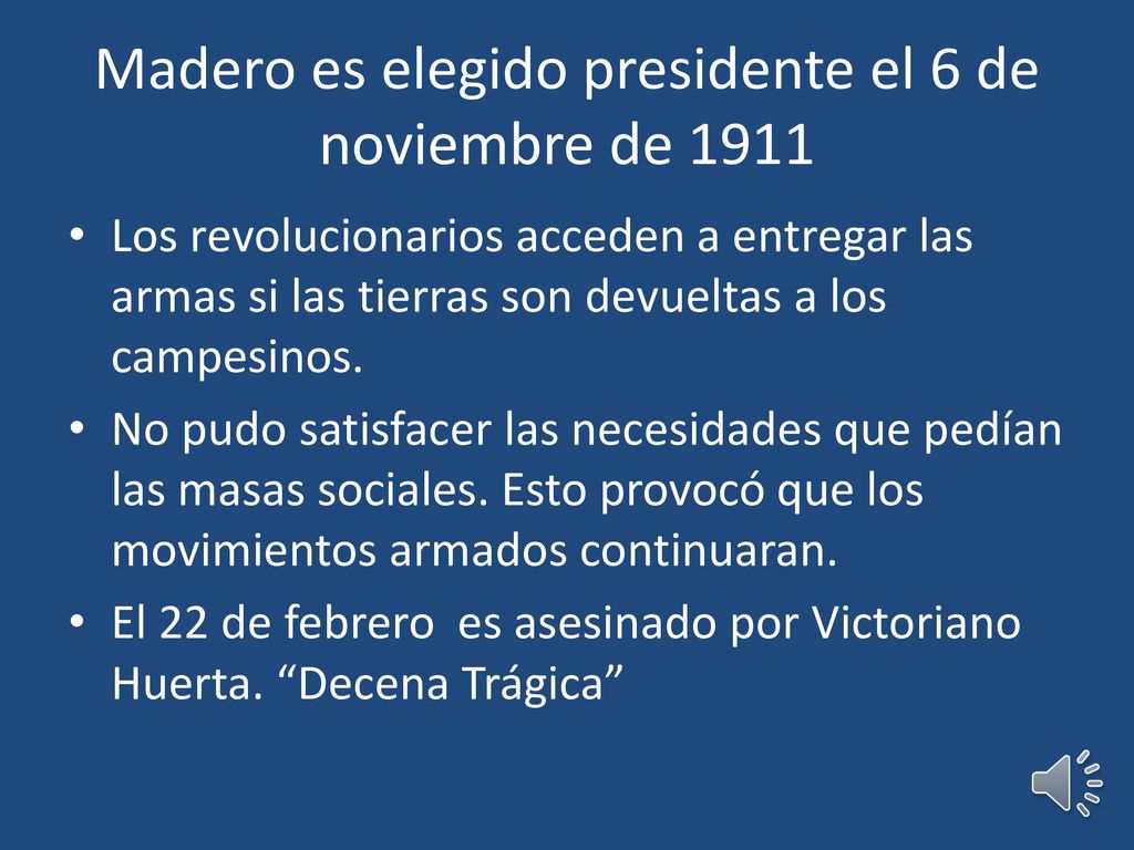 Madero es elegido presidente el 6 de noviembre de 1911
