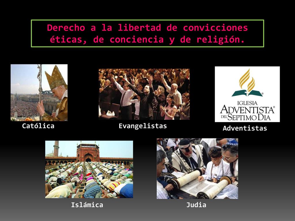 Derecho a la libertad de convicciones éticas, de conciencia y de religión.