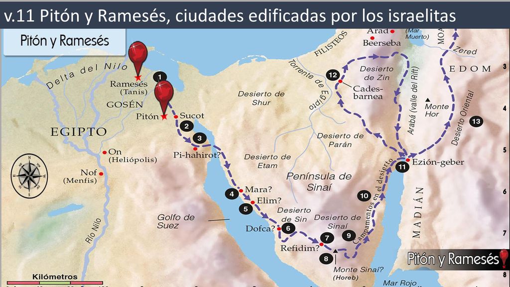 v.11 Pitón y Ramesés, ciudades edificadas por los israelitas