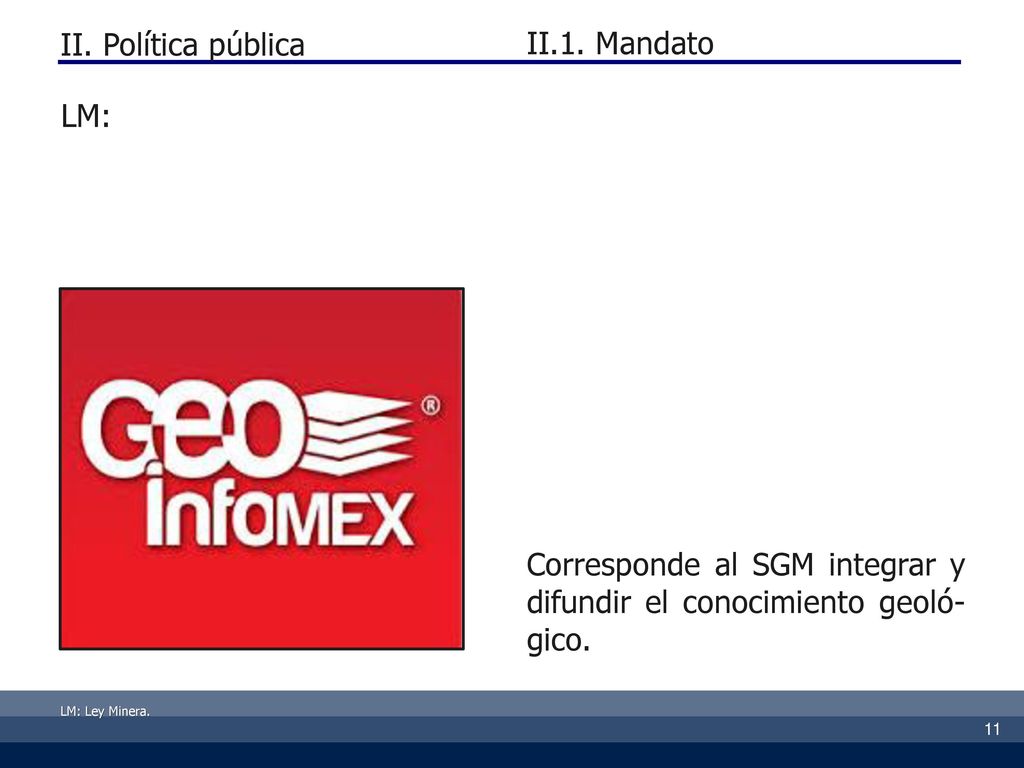 Corresponde al SGM integrar y difundir el conocimiento geoló- gico.