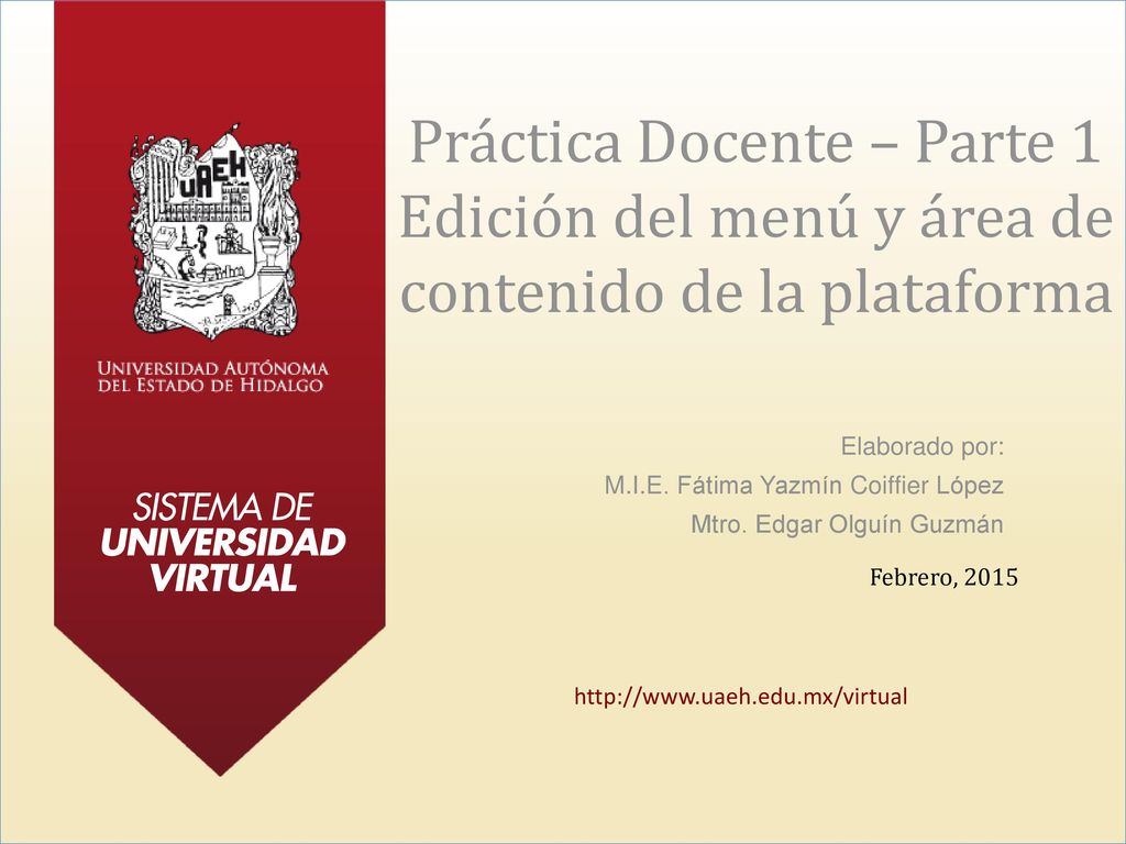 Práctica Docente – Parte 1 Edición del menú y área de contenido de la plataforma