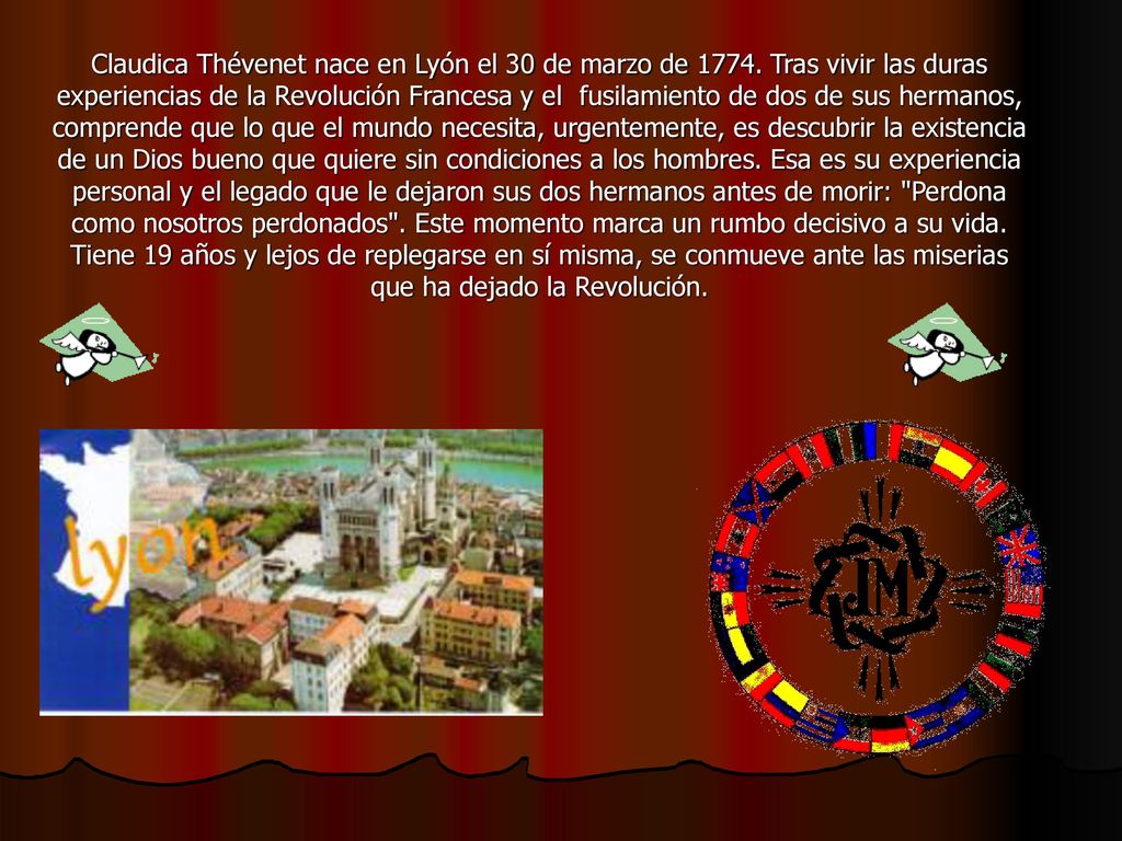 Claudica Thévenet nace en Lyón el 30 de marzo de 1774