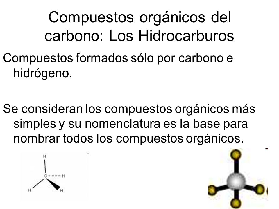 Compuestos orgánicos del carbono: Los Hidrocarburos