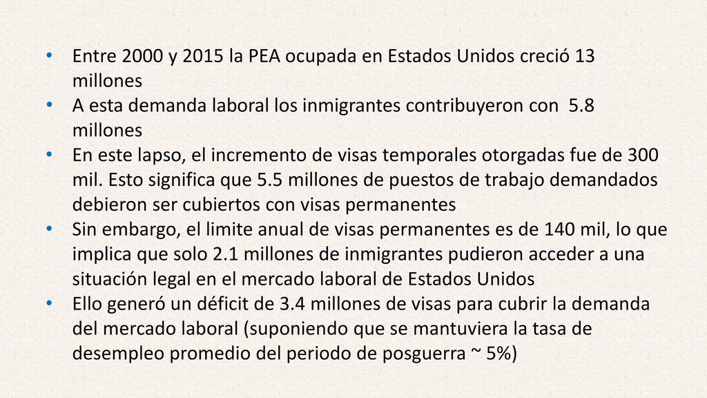 Entre 2000 y 2015 la PEA ocupada en Estados Unidos creció 13 millones