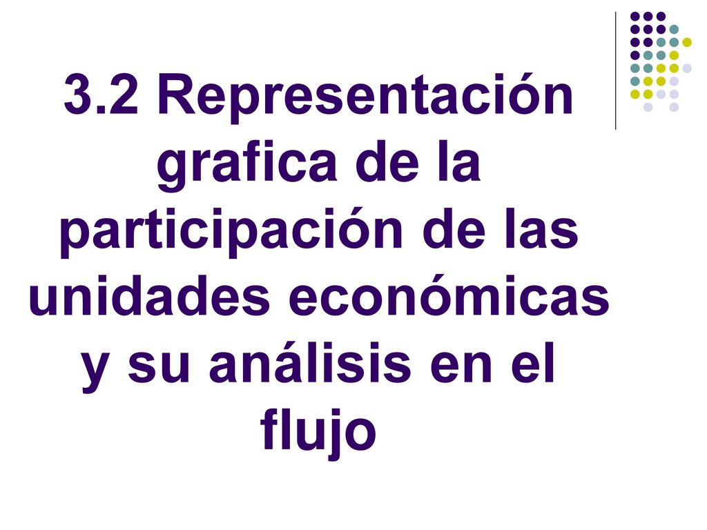 3.2 Representación grafica de la participación de las unidades económicas y su análisis en el flujo