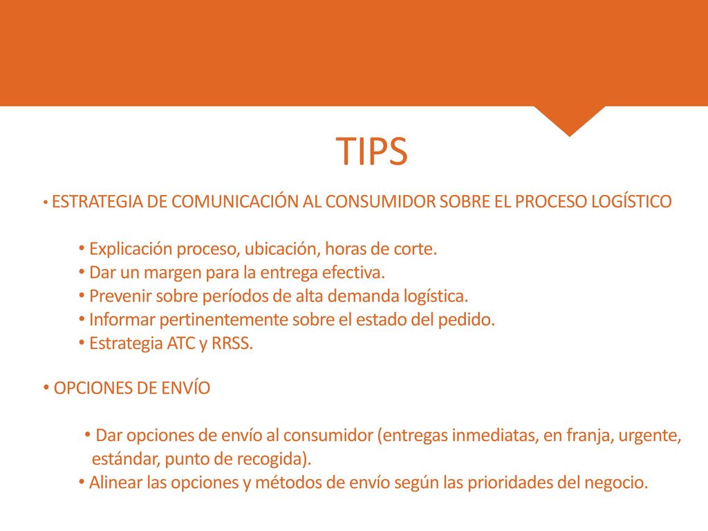 TIPS Explicación proceso, ubicación, horas de corte.