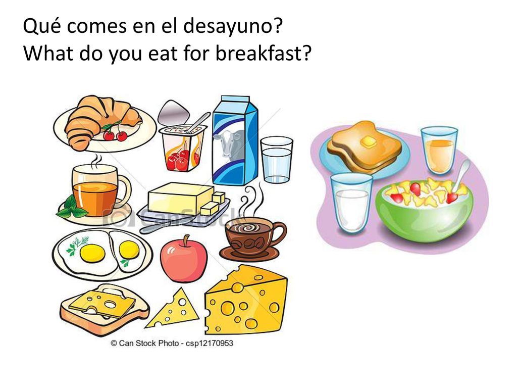 Qué comes en el desayuno What do you eat for breakfast