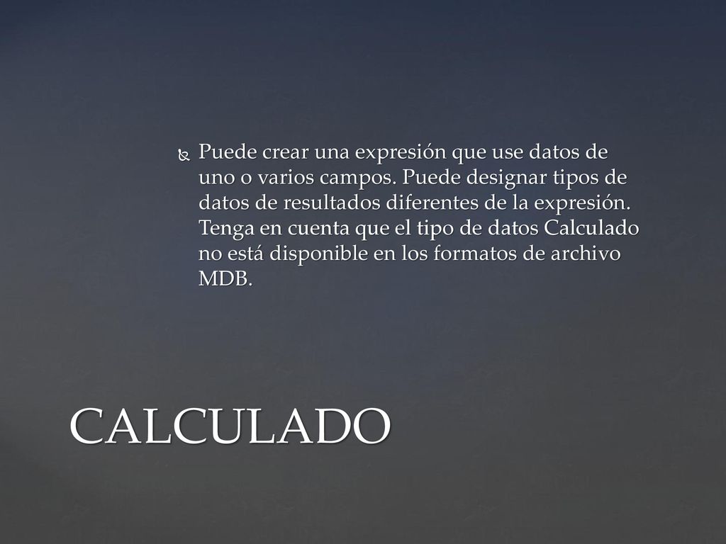 Puede crear una expresión que use datos de uno o varios campos