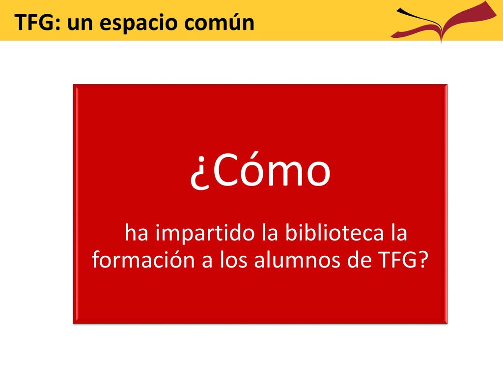 ha impartido la biblioteca la formación a los alumnos de TFG
