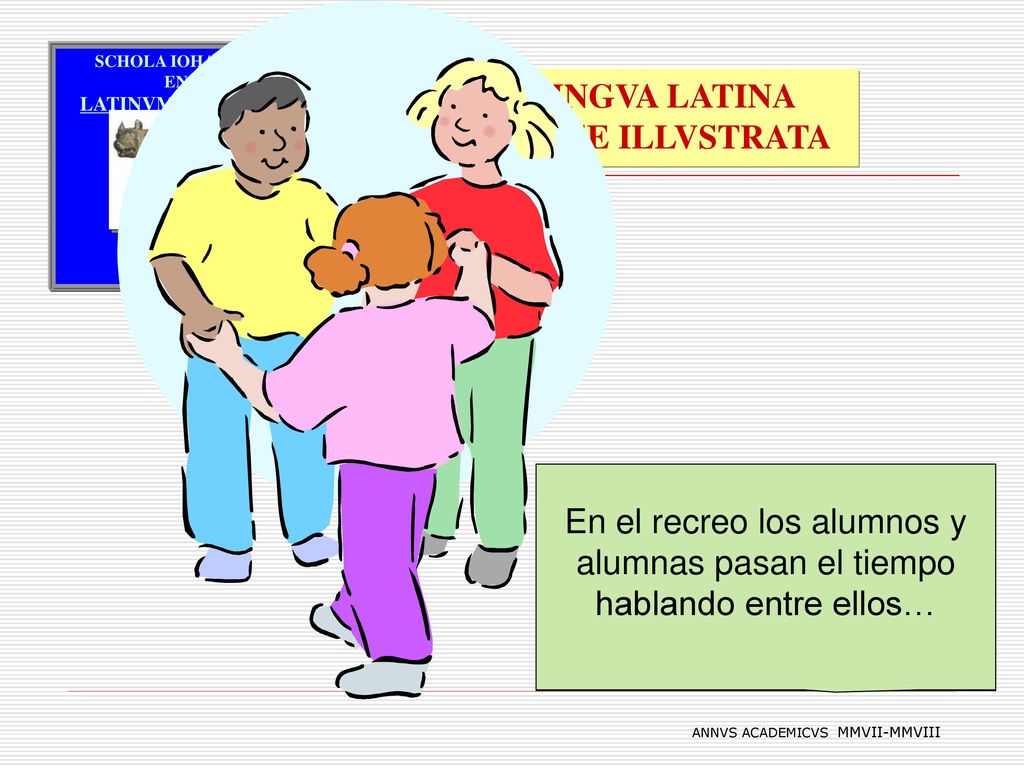 En el recreo los alumnos y alumnas pasan el tiempo hablando entre ellos…