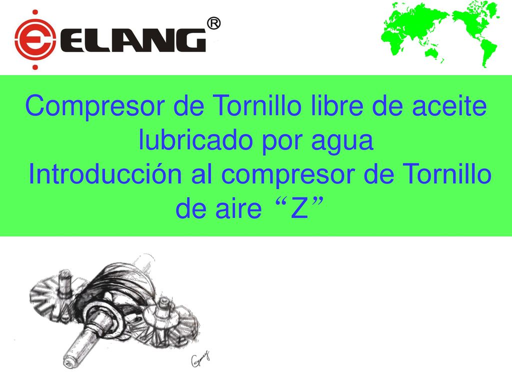 Compresor de Tornillo libre de aceite lubricado por agua Introducción al compresor de Tornillo de aire Z