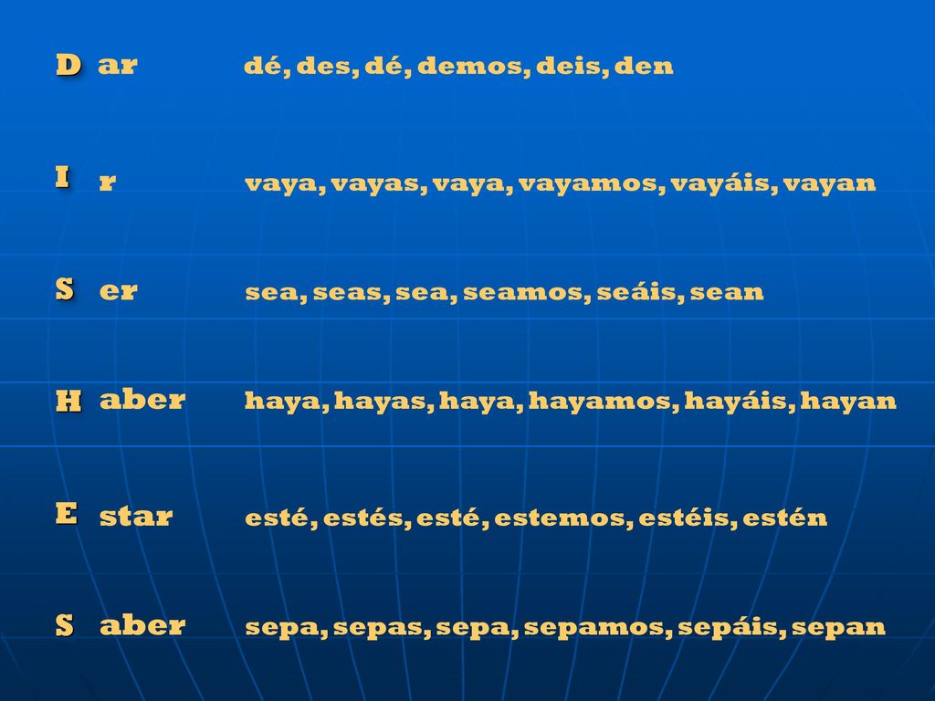 D ar I S r H E er aber star aber dé, des, dé, demos, deis, den