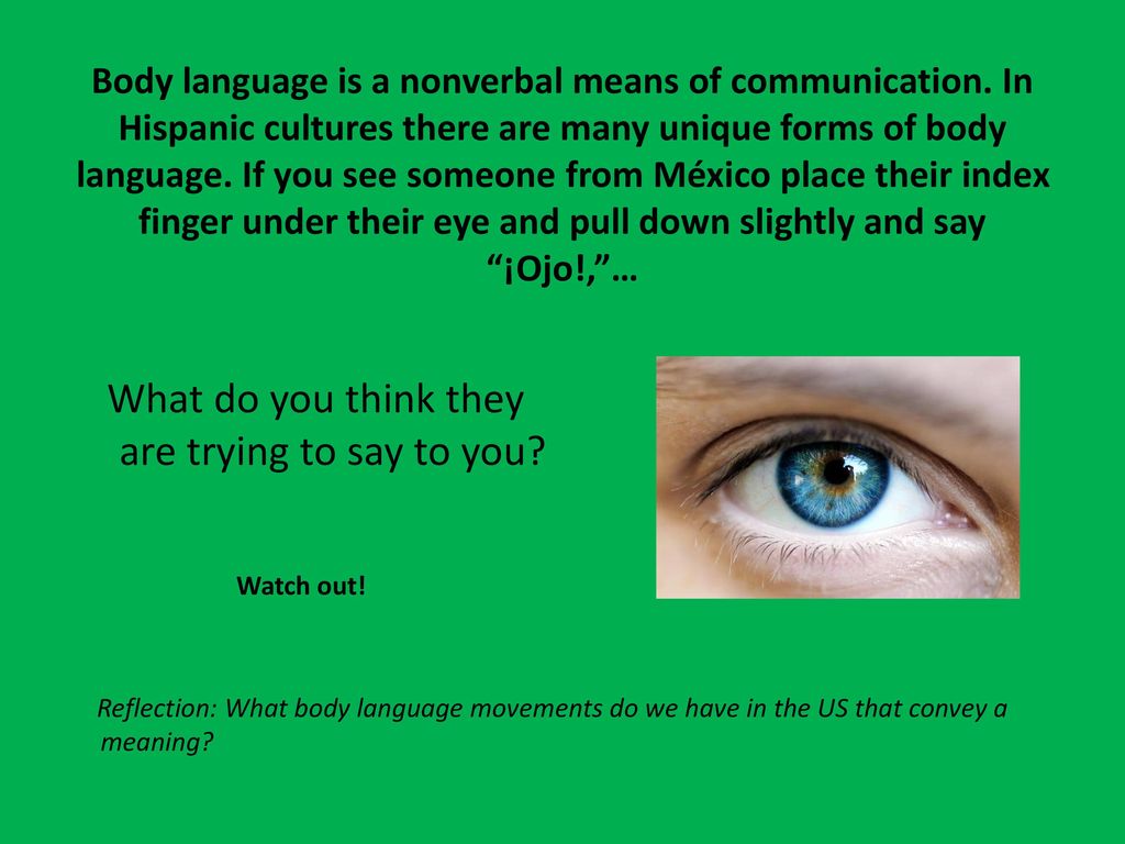 What do you think they are trying to say to you
