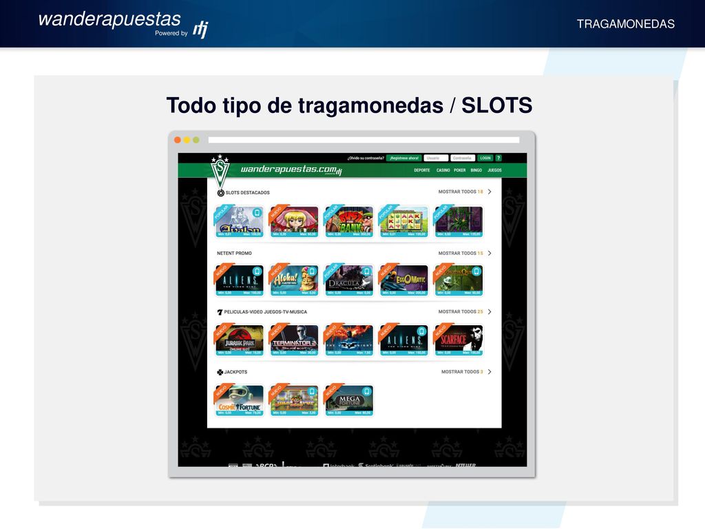 Todo tipo de tragamonedas / SLOTS