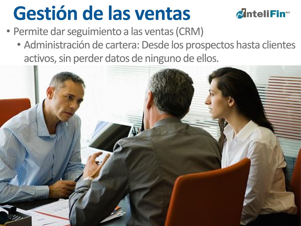 Gestión de las ventas Permite dar seguimiento a las ventas (CRM)