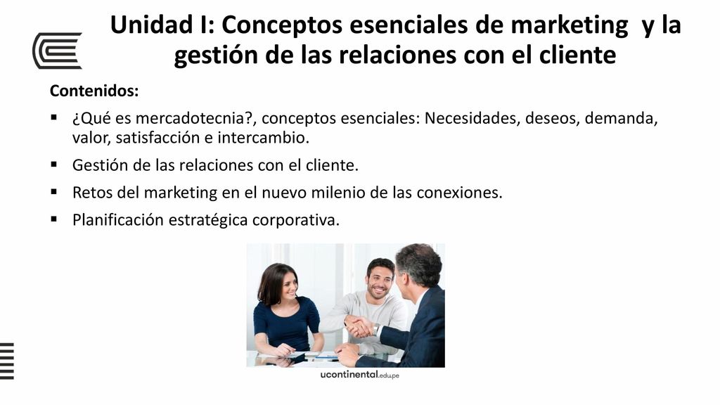 Unidad I: Conceptos esenciales de marketing y la gestión de las relaciones con el cliente