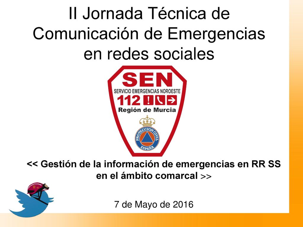 II Jornada Técnica de Comunicación de Emergencias en redes sociales