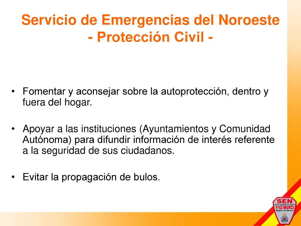 Servicio de Emergencias del Noroeste - Protección Civil -