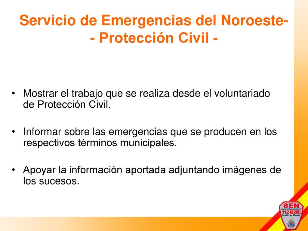 Servicio de Emergencias del Noroeste- - Protección Civil -