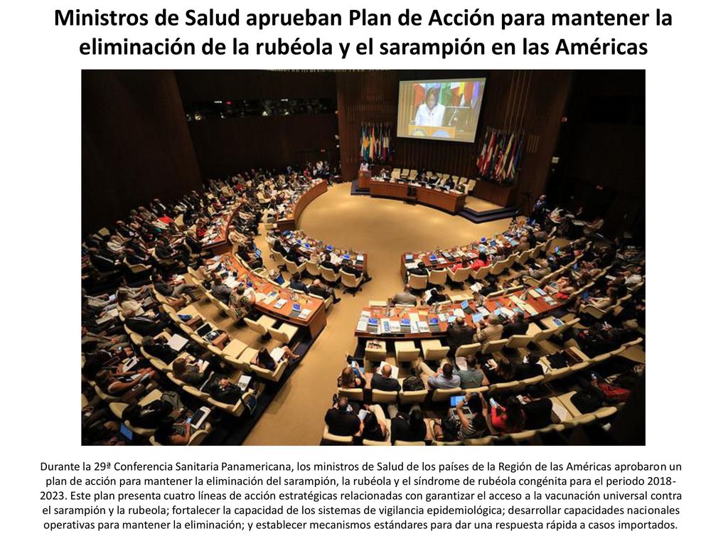 Ministros de Salud aprueban Plan de Acción para mantener la eliminación de la rubéola y el sarampión en las Américas