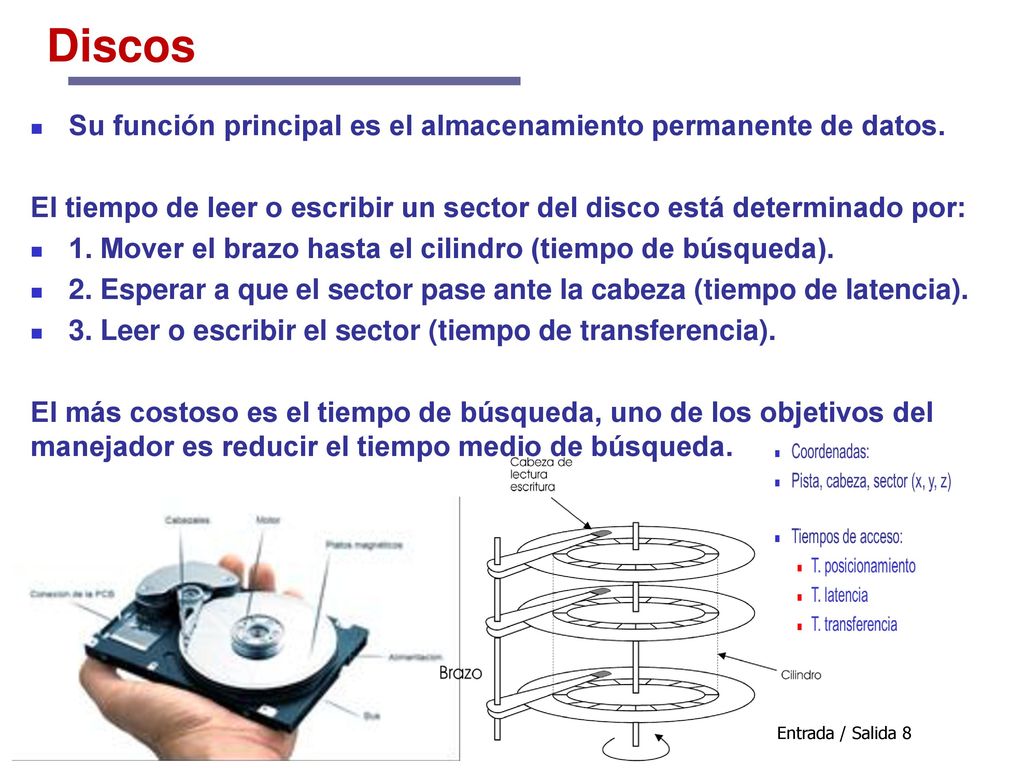 Discos Su función principal es el almacenamiento permanente de datos.