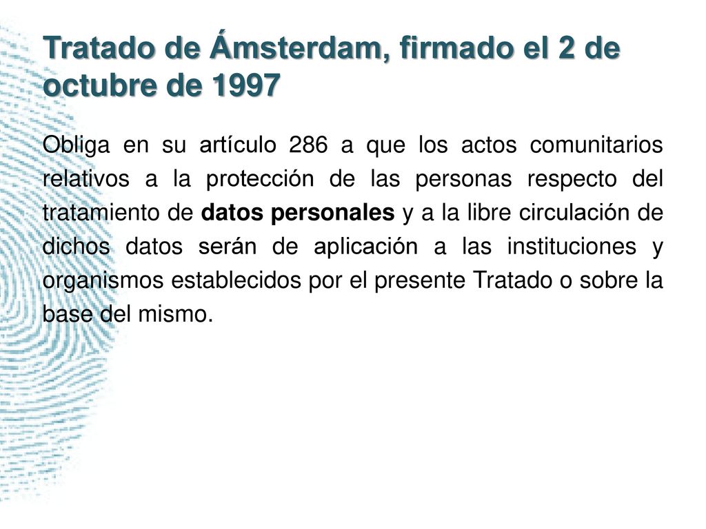 Tratado de Ámsterdam, firmado el 2 de octubre de 1997