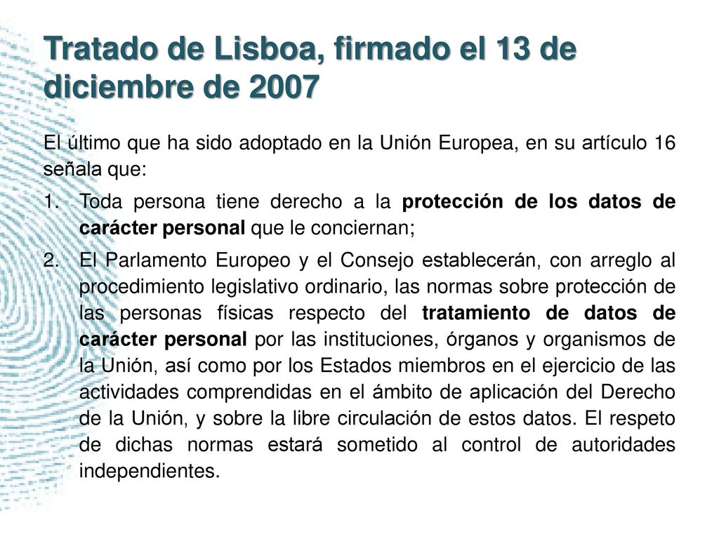 Tratado de Lisboa, firmado el 13 de diciembre de 2007